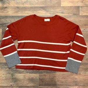 Poof apparel ladies cropped sweater size medium
